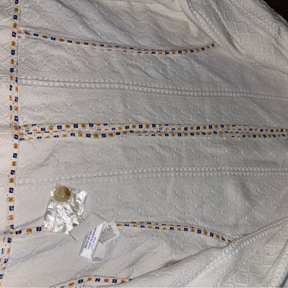 Lucky Brand White Quilted Blazer. Small - Picture 7 of 7